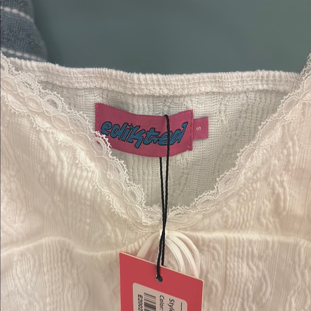 Edikted Lacey Knit Tank Top - Picture 2 of 3